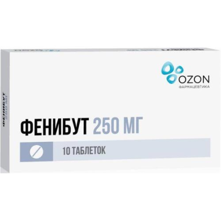 Фенибут таблетки 250мг №10