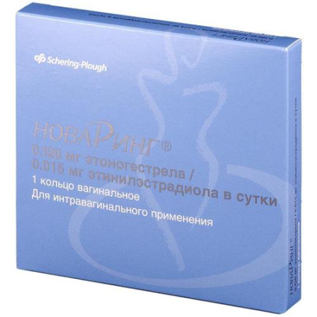 Новаринг кольца вагинальные 0,015мг + 0,120мг/сутки №1