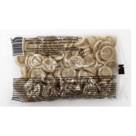 Амт трейд напальчник №100 мед латексный нмл-амтт р 2