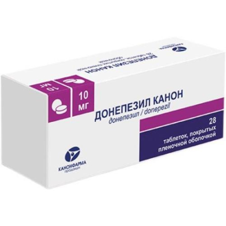 Донепезил канон таблетки покрытые пленочной оболочкой 10мг №28