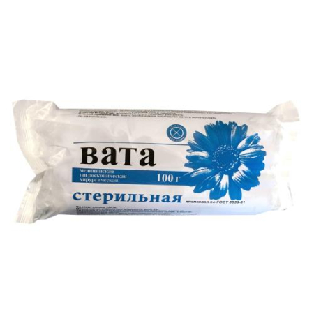 Ника вата хирургическая 100г стер.