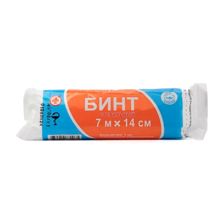 Верамед бинт медицинский марлевый стерильный 7мх14см