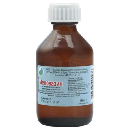 Меновазин раствор для наружного применения спиртовой 40мл