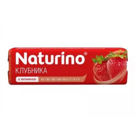 Натурино пастилки 36.4г с витам и соком клубники